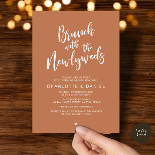 Invitación Brunch con los recién casados, Boda Elopement