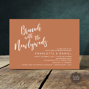 Invitación Brunch con los recién casados, Boda Elopement