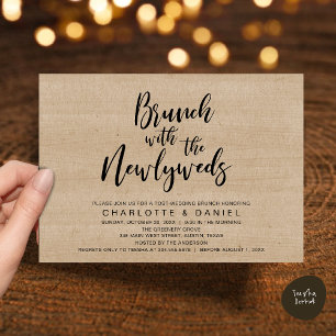 Invitación Brunch con los recién casados, Boda Elopement