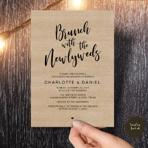 Invitación Brunch con los recién casados, Boda Elopement