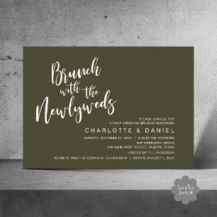 Invitación Brunch con los recién casados, Boda Elopement