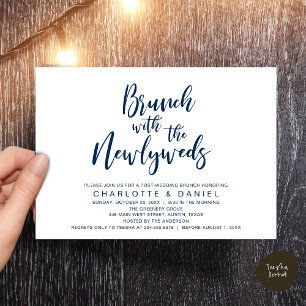 Invitación Brunch con los recién casados, Boda Elopement
