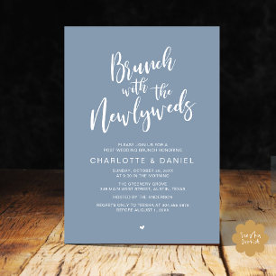 Invitación Brunch con los recién casados, Boda Elopement
