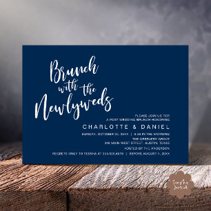 Invitación Brunch con los recién casados, Boda Elopement