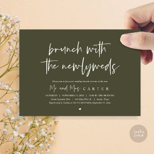 Invitación Brunch con los recién casados, post boda, en Olive