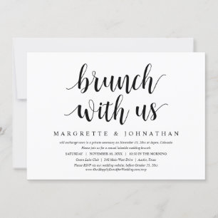Invitación Brunch Con Los Recién Matados, Boda Elopement
