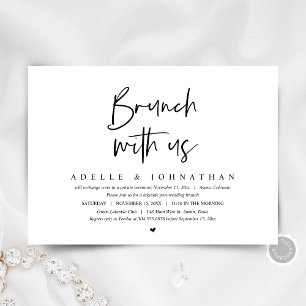Invitación Brunch Con Los Recién Matrimonios, Boda Fiesta De 
