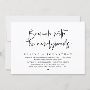 Invitación Brunch Con Los Recién Matrimonios, Boda Fiesta De 