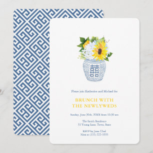 Invitación Brunch con recién casadas, fiesta post casamiento
