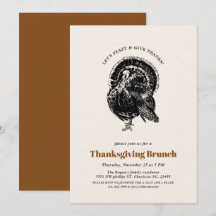 Invitación Brunch de Acción de Gracias  Antigua Turquía