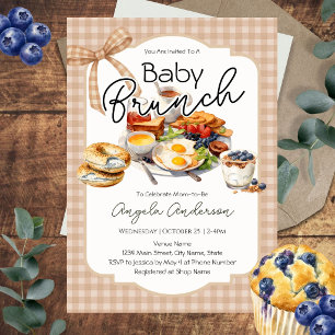 Invitación Brunch de Baby Shower Neutral