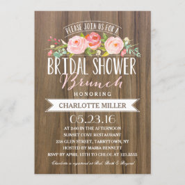 Invitación Brunch de banner Rosa | Bridal Shower
