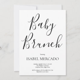 Invitación Brunch de bebé Baby Shower minimalista