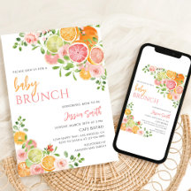 Brunch de bebé con cítrico floral