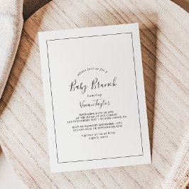 Invitación Brunch de bebé minimalista