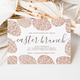 Invitación Brunch de cacería de huevos de cute boho Scandi Ea