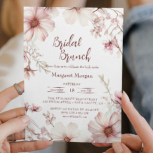 Invitación Brunch De Cerezo En Color Rosa Y Bridal Brunch Bla