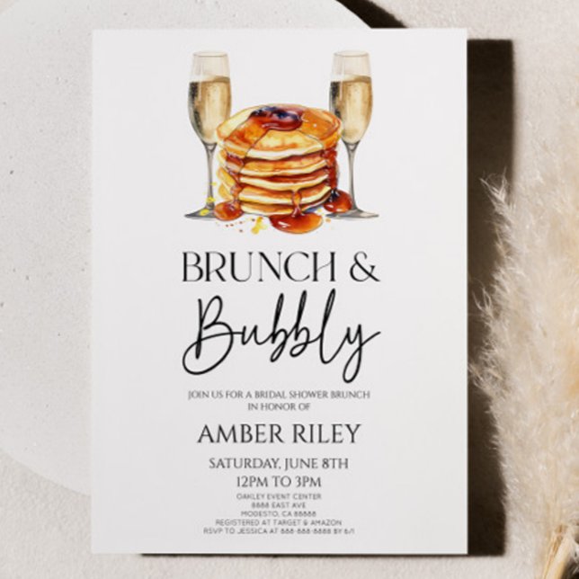 Invitación Brunch de champán y brunch con ducha de novias buc (Subido por el creador)