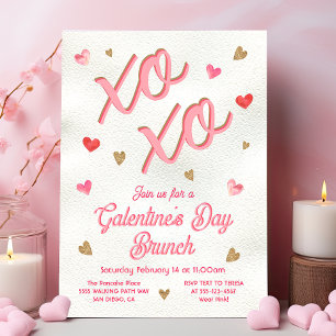 Invitación Brunch de corazón de panqueques en el Día de la Pa