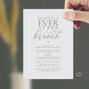Invitación Brunch de Cuento de Hadas Clase Alta Elopement de 