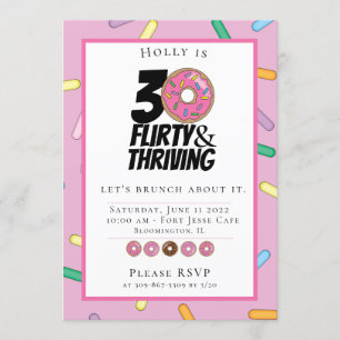 Invitación Brunch de cumpleaños 30 de personalizado Sprinkles