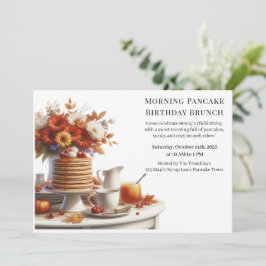 Invitación Brunch de Cumpleaños con Panqueques Mañaneros | Fi