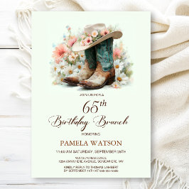 Invitación Brunch de cumpleaños de Cowgirl Boots de cumpleaño