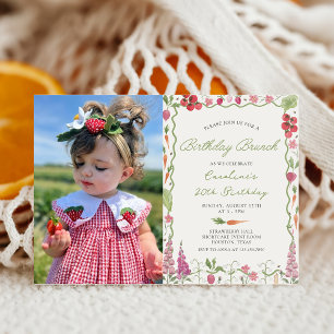 Invitación Brunch de cumpleaños en el mercado de granjeros co