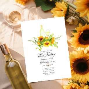 Invitación Brunch de degustación de vinos de girasol para des