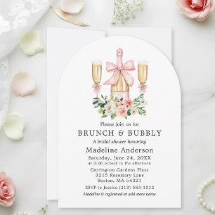 Invitación Brunch de Desayuno de Boda de Flor de Acuarela con