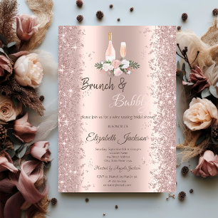 Invitación Brunch de Despedida de Soltera con Confeti Brillan