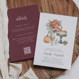 Invitación Brunch de Despedida de Soltera Otoñal Todo en Uno