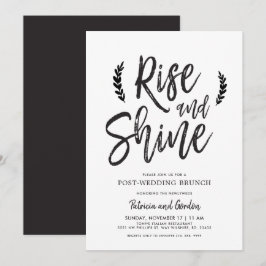Invitación Brunch de Después de la Boda 'Rise and Shine'