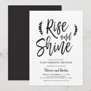 Invitación Brunch de Después de la Boda 'Rise and Shine'