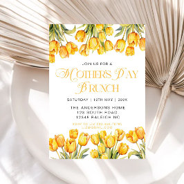 Invitación Brunch de Día de la Madre floral de tulipanes amar