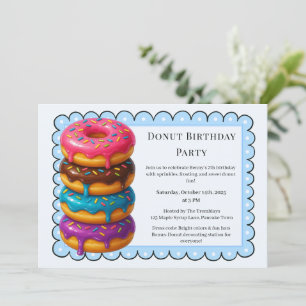 Invitación Brunch de Donut Dulce Celebración de Cumpleaños