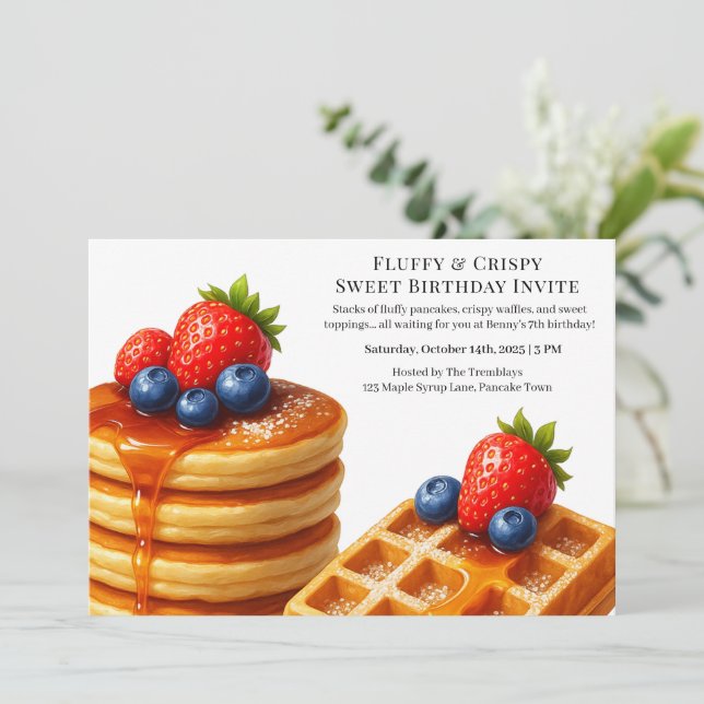 Invitación Brunch de Donut Dulce | Celebración de Cumpleaños (Anverso de pie)