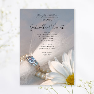 Invitación Brunch de Elegancia de Margarita Blanca Después de