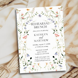 Invitación Brunch de ensayo del Jardín de flores silvestres