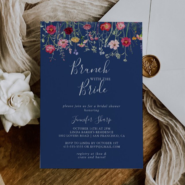 Invitación Brunch de flores silvestres Boho con ducha de novi (Subido por el creador)