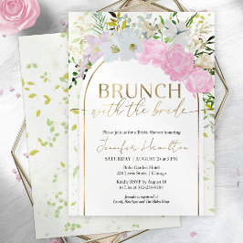 Invitación Brunch de flores silvestres con ducha novia