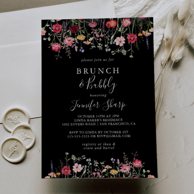 Invitación Brunch de flores silvestres de jardín y ducha de n (Subido por el creador)