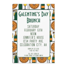 Brunch de Galentines Day Mimosas Retro