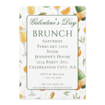 Brunch de Galentines Día Mimosa Elegante