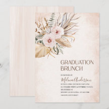Brunch de graduación de las acuarelas Boho Beige F