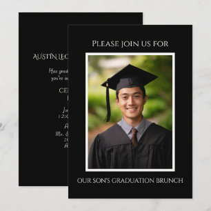 Invitación Brunch de imágenes de graduación del hijo