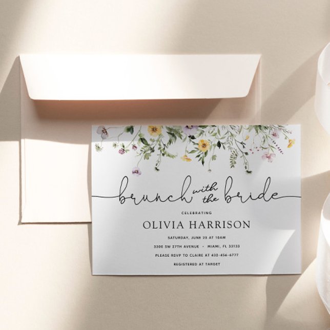 Invitación Brunch de jardín de flores silvestres con ducha de (Subido por el creador)