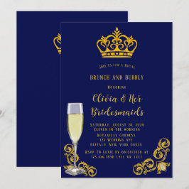 Invitación Brunch de la Corona Azul y Oro