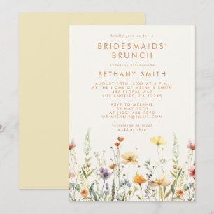 Invitación Brunch de las novias rusas de flores silvestres