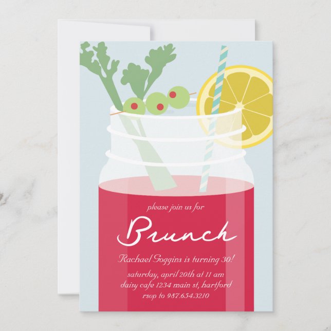 Invitación Brunch de Mary Sangrienta (Anverso)